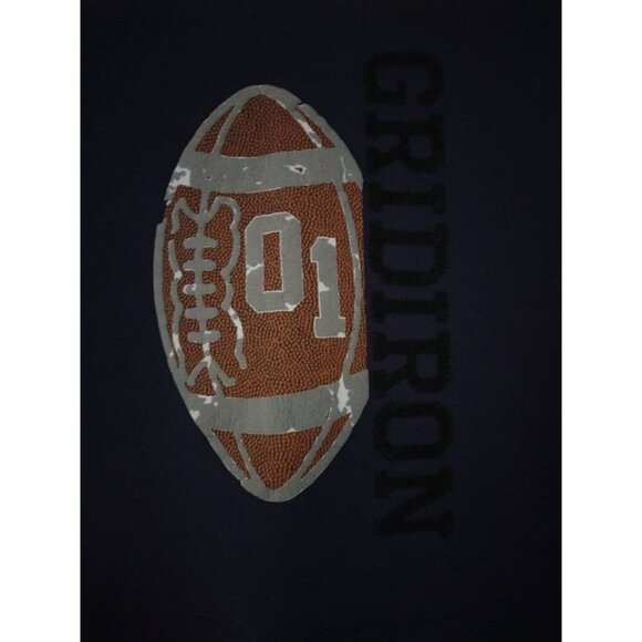Hanes FreshIQ Gridiron Football Graphic Sweatshirt M Medium Navy Blue - Picture 3 of 8